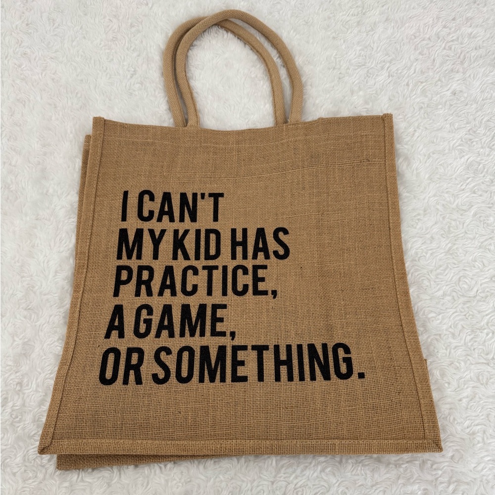 LIKE NEW Mothertrucker burlap tote